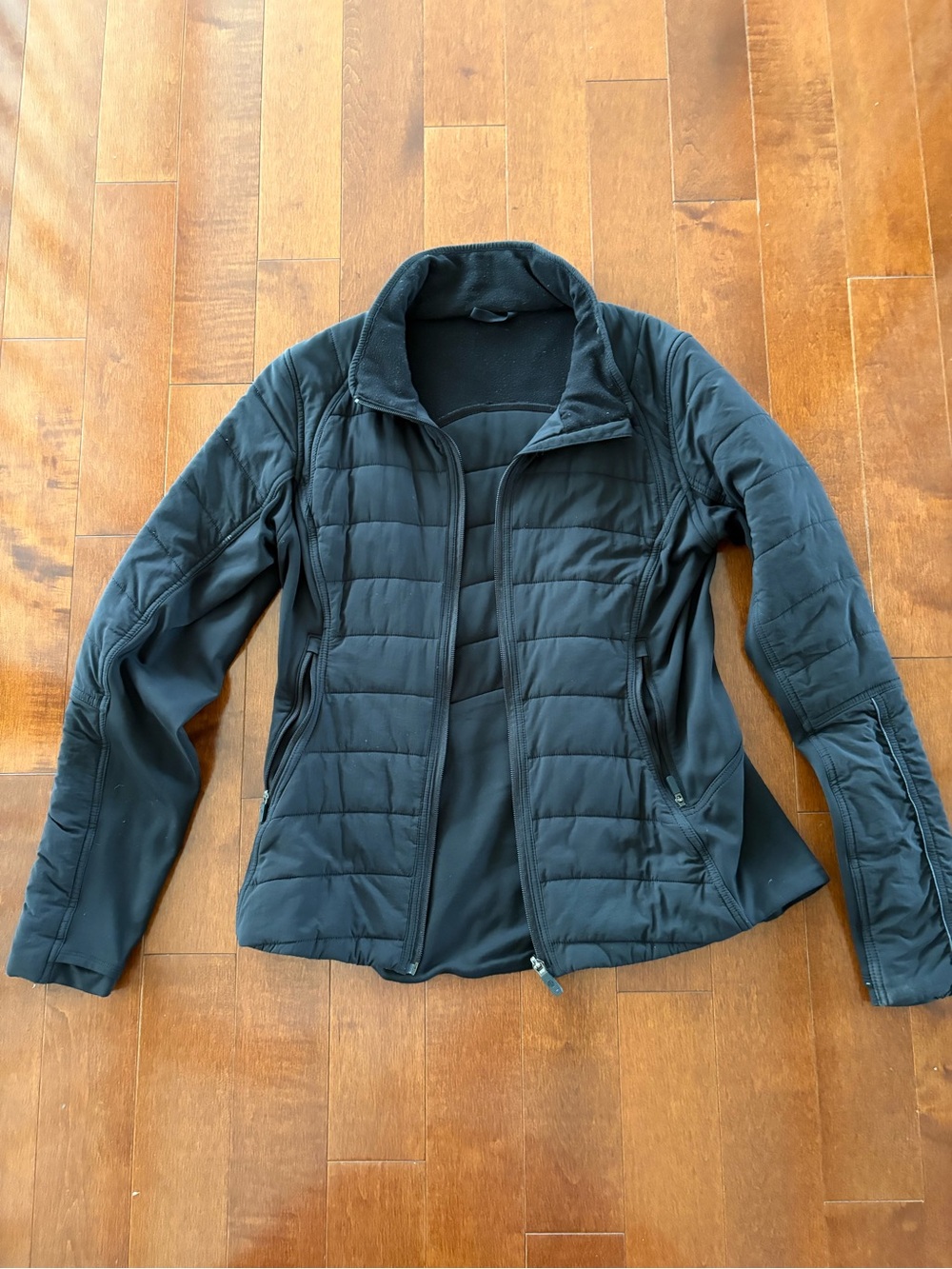 lululemon athletica Black Quilted Hybrid Puffer Jacket